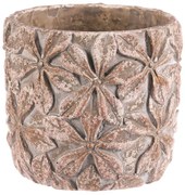 Beton virágcserép burkolat Flower L, 18 x 16 cm, 18 cm átmérőjű