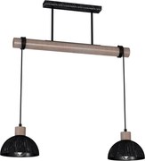 Csillár zsinóron ERIK 2xE27/60W/230V barna/fekete