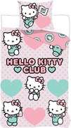 Hello Kitty Club gyerek, ovis ágyneműhuzat 100×135 cm, 40×60 cm