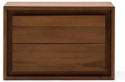 Sötétbarna teakfa fali mosdó alatti szekrény 60x40 cm Kenta – Kave Home