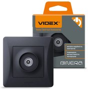 Videx Binera fekete színű süllyesztett TV csatlakozó aljzat