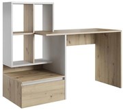 Íróasztal polccal MARLO artisan tölgy/fehér