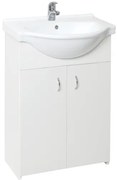 Multi Simple Fürdőszobaszekrény mosdóval 55,5x42,4 cm fehér SIMPLE55WH