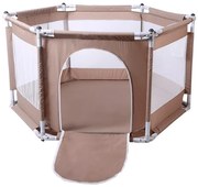 Játékkerítés 120 cm barna színben