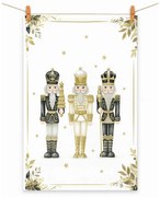 Karácsonyi diótörős konyharuha 100% pamut Royal Nutcrackers kollekció