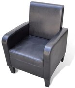 fekete műbőr fotel