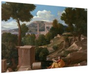 Kép - Nicolas Poussin, Landscape with Saint John on Patmos, reprodukciók (90x60 cm)