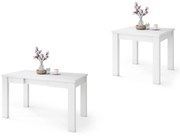 Mazzoni FONTE Fehér Matt - KLASSZIKUS 130 vagy 155 cm-re BŐVÍTHETŐ ASZTAL KONYHÁBA/NAPPALIBA!