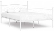 fehér fém ágykeret lécezett ágyráccsal 120 x 200 cm