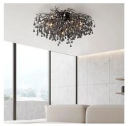 Paul Neuhaus 8092-18 - Felületre szerelt csillár ICICLE 14xG9/40W/230V átm. 100 cm fekete