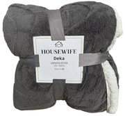 Luxus mikroplüss sherpa pléd NESTIVE világosszürke Méret: 200 x 230 cm