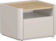 Elivo éjjeliszekrény 50 cm fiókkal - kasmír / olajozott tölgy