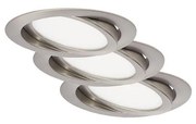 Briloner 7116-432 - KÉSZLET 3x LED Fürdőszobai lámpa FLAT IN LED/9W/230V IP23