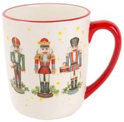 Diótörős karácsonyi nagyméretű kerámia bögre - 500 ml