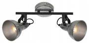 Briloner 2049-024 - Spotlámpa RETRO 2xE14/40W/230V szürke