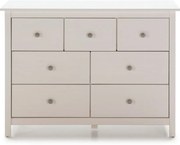 Fehér borovi fenyő alacsony komód 110x80 cm Berna – Marckeric