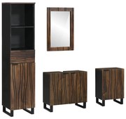 Fürdőszoba bútor szett fiókkal 4 pcs Fehér 38 x 33 x 160 cm