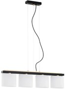 Argon 1814 - Csillár zsinóron CANOA 4xE27/15W/230V fekete