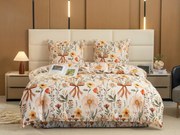 Mikroszálas ágyneműhuzat FLORAL RIBBON krémszínű Ágyneműhuzat mérete: 2 db 70 x 90 cm | 200 x 220 cm