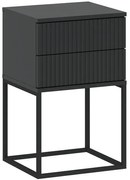 CADRO éjjeliszekrény 2 fiókkal, fémvázas, nyomásra nyíló (push)