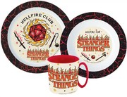 Stranger Things Upside Down étkészlet, micro műanyag szett bögrével 350 ml