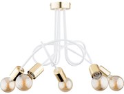 Felületre szerelhető csillár TANGO 5xE27/15W/230V fehér/arany