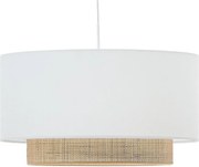 Fehér-natúr színű textil lámpabúra ø 60 cm Erna – Kave Home