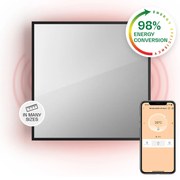 Klarstein La Palma 500 smart, infravörös hősugárzó 2 az 1-ben, 60 x 60 cm, 500 W, tükör elülső rész