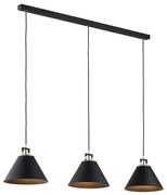 Argon 6174 - Csillár zsinóron ORTE 3xE27/15W/230V fekete