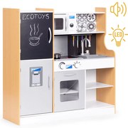 Fa játékkonyha hang és LED tábla fém kiegészítők