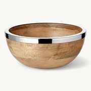 Grace tál (Ø 20 cm), mangófa, rozsdamentes acél peremmel - EDZARD