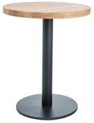 Puro II étkezőasztal, átmérője 60 cm, tölgy / fekete