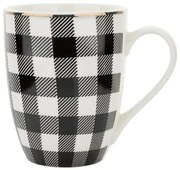 Florina winter glam grid porcelán bögre, 340 ml