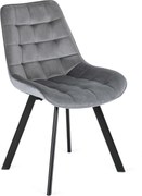 Szék szürke színben, bársony kárpittal. RICK