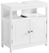 Fürdőszobai mosdókagyló 2 ajtóval, nyitott rekesszel, 60 x 30 x 60 cm, skandináv stílusú, ma