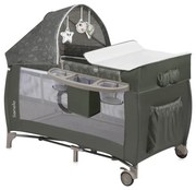 Lionelo - SVEN PLUS utazóágy, bézs/olíva