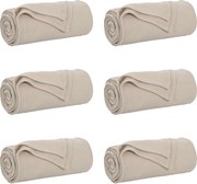 vidaXL Takarók 6 pcs Bézs 170 x 130 cm Gyapjú