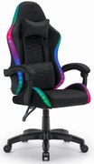 Szövet gamer szék HC-1000 LED RGB - fekete