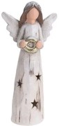 Nativity I kerámia LED angyalka, 32 cm