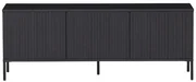 Fekete borovi fenyő TV-állvány 150x56 cm Gravure – WOOOD