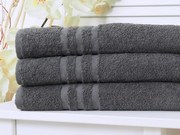 Gyermek törölköző LINEA 30x50 cm antracit, 100% pamut