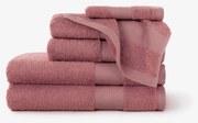 Goldea bambuszszálas törölköző és fürdőlepedő - pasztell borvörös 70 x 140 cm