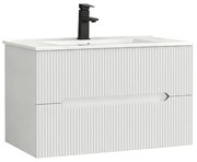 Trent 80 alsó fürdőszobabútor kerámia mosdóval 2 fiókos, fehér