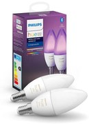 KÉSZLET 2x LED Szabályozható izzó Philips Hue WHITE AND COLOR E14/5,3W/230V