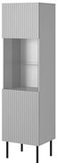 Asensio W-1 vitrin szekrény világosszürke