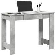 betonszürke forgácslap íróasztal 100x45x75 cm