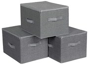 ELVIS tárolódobozok, 3 db, 40x30x25cm, szürke SongmicsHome
