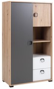 Regál Kevyt 4 (artisan tölgy + fehér + grafit). Akció -15%. 1087388