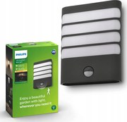 Kerti fali lámpa Led Homlokzati lámpa Kültéri 3W Mozgásérzékelő Philips