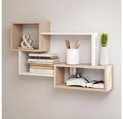 Fali polc TRIO 54x87 cm sonoma tölgy/fehér